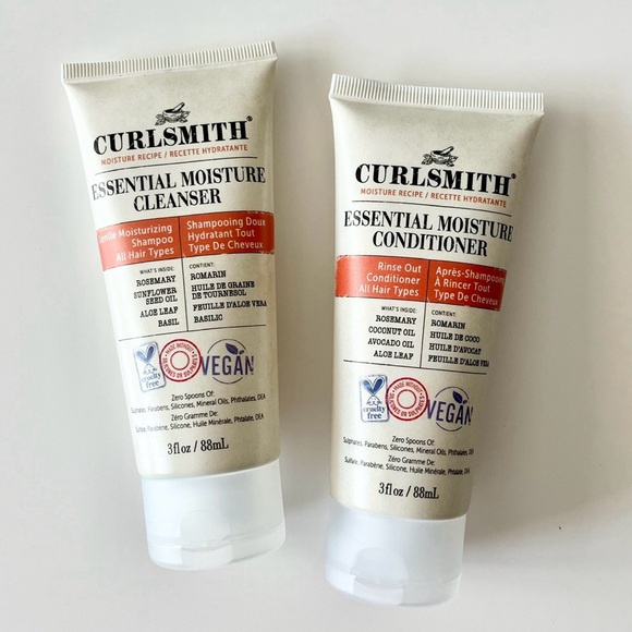 NEW Curlsmith Essential Moisture Cleanser & Conditioner Set - Picture 1 of 2